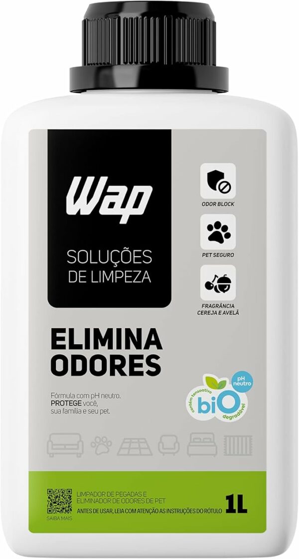 WAP Eliminador e Neutralizador de Odores PET 1L WAP ELIMINA ODORES, Branco e Verde